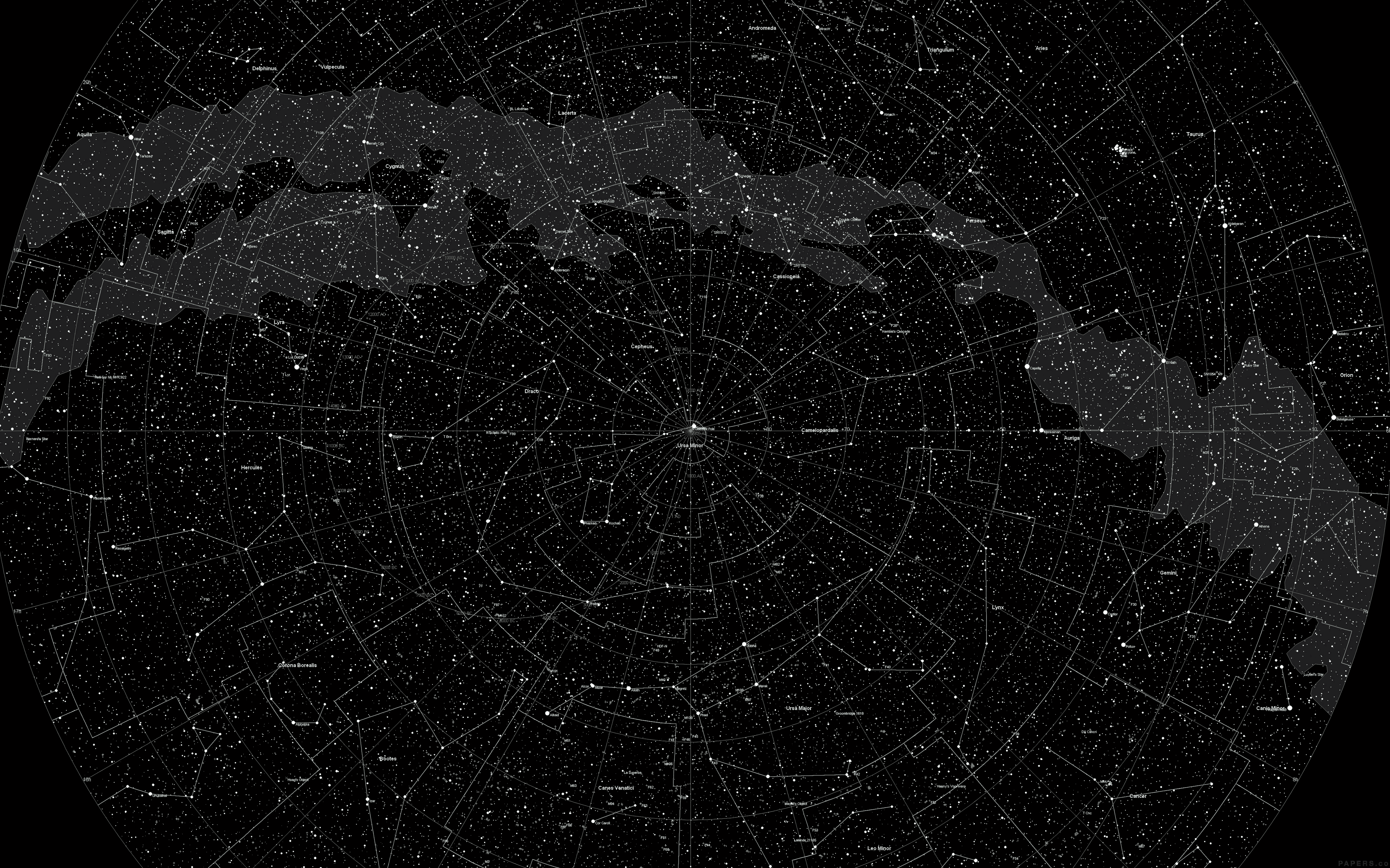 Celestial star chart background for the Canopux hero